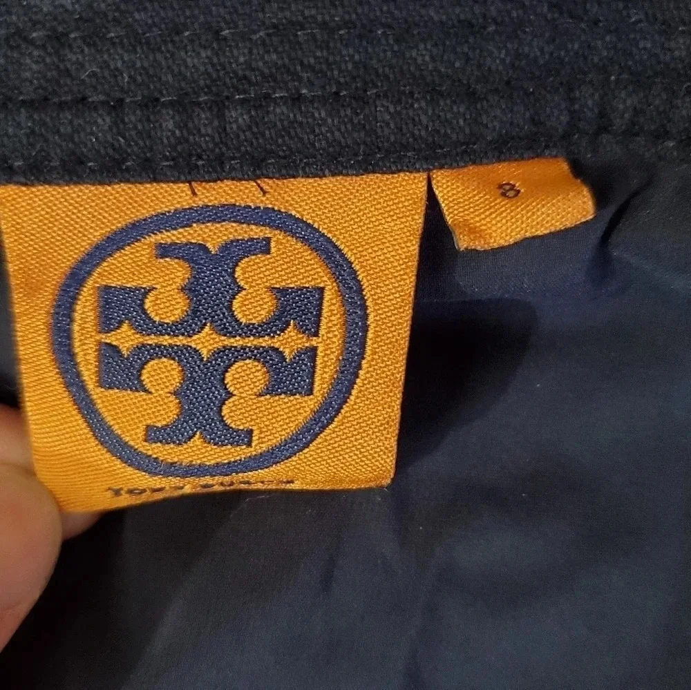 Tory Burch Leena tie Dress Normandy Blue size 8